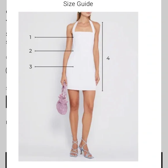 ✨NEW ✨ o.p.t Reagan Ivory Silk Dress - Picture 5 of 6